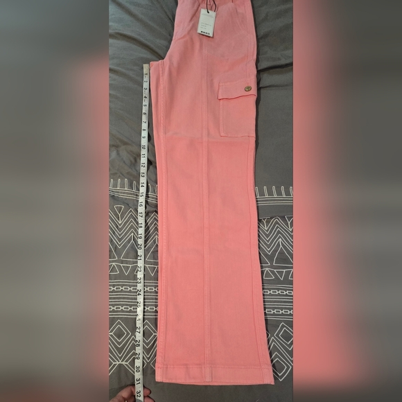 Judy Blue Pink High Rise Cargo Straight Jeans Size 11/30 - Picture 3 of 11